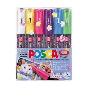 POSCA - Marqueurs PC-1M - Set de 6
