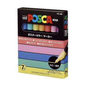 POSCA - Marqueurs PC-3M - Set de 7 - Pastels