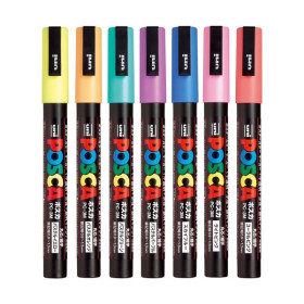 POSCA - Marqueurs PC-3M - Set de 7 - Pastels
