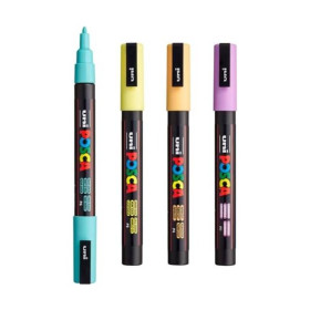 POSCA - Marqueurs PC-3M - Étui de 4 - Pastels
