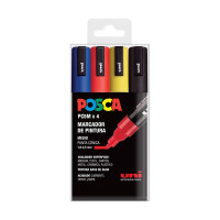 POSCA - Marqueurs PC-5M - Étui de 4 - Couleurs de Base
