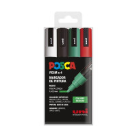 POSCA - Marqueurs PC-5M - Étui de 4 - Édition Noël