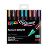 POSCA - Marqueurs PC-5M - Étui de 8 - Métallisés