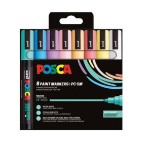 POSCA - Marqueurs PC-5M - Set de 8 - Édition Rétro