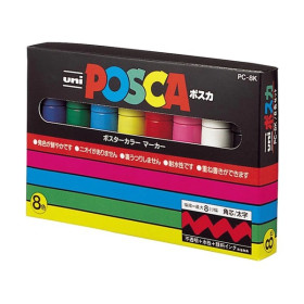 POSCA - Marqueurs PC-8K - Set de 8