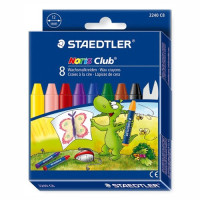 STAEDTLER - Noris Club - Craies à la Cire d'Abeille Naturelle - Étui de 8 Craies
