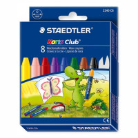STAEDTLER - Noris Club - Wax Crayons with Natural Beeswax - Set of 8 Basic Colours