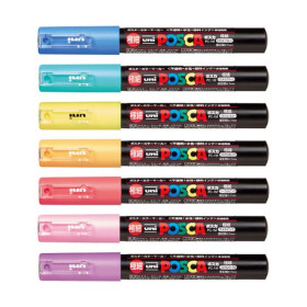 POSCA - Marqueurs PC-1M - Set de 7 - Pastels