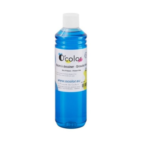 O'Color - Encre à Dessiner - Bleu Primaire - 500ml