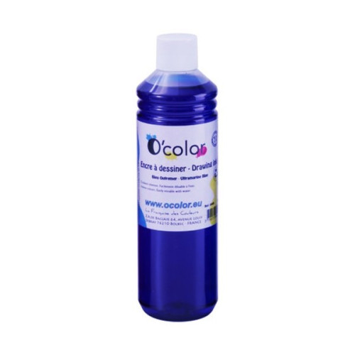 O'Color - Encre à Dessiner - Bleu Outremer - 500ml