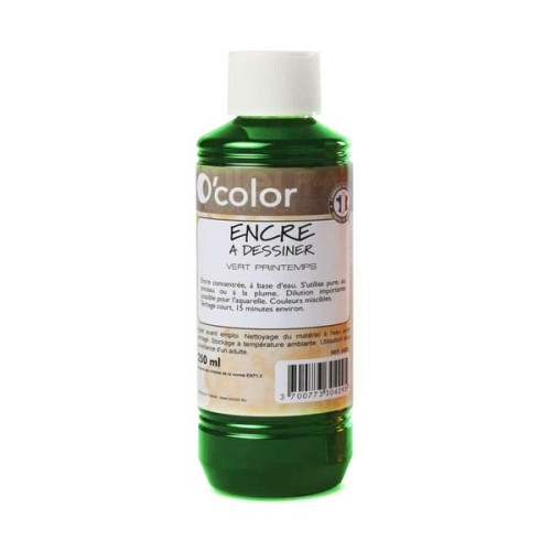 O'Color - Encre à Dessiner - Vert Printemps - 500ml