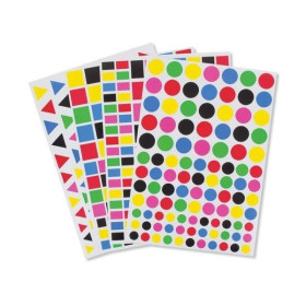 O'Color - Gommettes Multicolores Vives, formes assorties - Lot de 40 planches A5