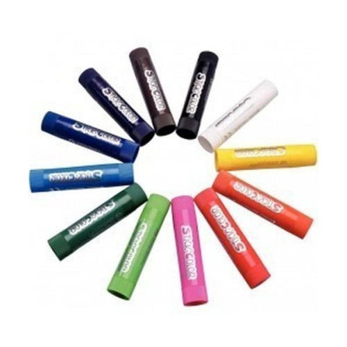 O'Color - Bâtons de Gouache Stick'Color 10g - Métallisé et Fluo - Lot de 12