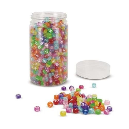 O'Color - Perles Alphabet Translucides - Bocal de 1200