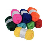 O'Color - Pelotes de Fils Acrylique 50g - Couleurs Vives (Lot de 8)
