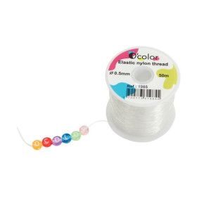 O'Color - Fil Nylon Élastique - Ø 0,5 mm x 50 m