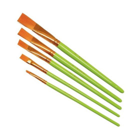 O'Color - Brosses Synthétiques Plates - N°8 (Lot de 10)