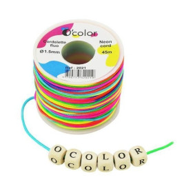 O'Color - Cordelette fluo multicolore - Bobine Ø 1,5 mm x 45 m