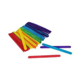 O'Color - Bâtonnets de Glace en Bois Colorés - Petit Format 113x10 mm (Lot de 600)