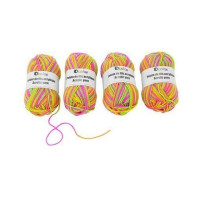 O'Color - Pelotes de Fils Acrylique 50g - Multicolore Fluo (Lot de 4)