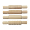 O'Color - Rouleaux à Empreintes Bois - Lot de 4 - Ø 3,5 x 21 cm