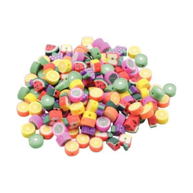 O'Color - Perles Fruits en Pâte Polymère 8 Modèles - Lot de 300