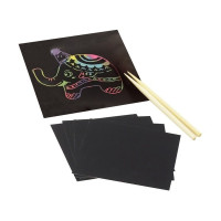 O'Color - Mini Cartes à Gratter Arc-en-Ciel - 8,5 x 8,5 cm (Lot de 150)