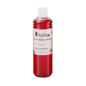 O'Color - Encre à Dessiner - Rouge Vermillon - 500ml