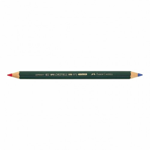 Faber-Castell - CASTELL COLOR 873 - Bi-Color Pencil - Red & Blue