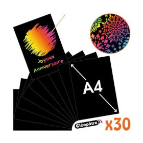 Cléopâtre - Cartes à Gratter - Format A4 - Lot de 30