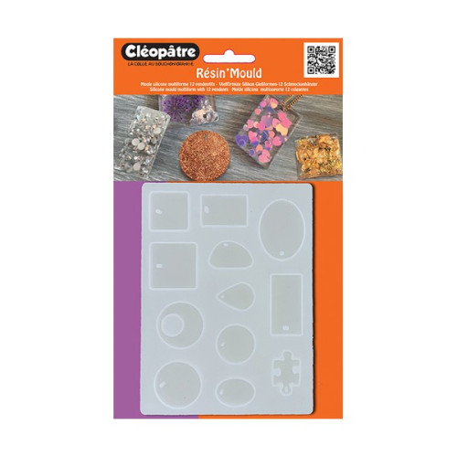 Cléopâtre - Résin'Mould - Moule Silicone - 12 Pendentifs Géométriques