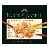 Faber-Castell - POLYCHROMOS® Artist Color Pencils - Boîte Métal - 24 Couleurs