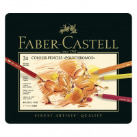 Faber-Castell - POLYCHROMOS® Artist Color Pencils - Tin Metal - 24 Colors