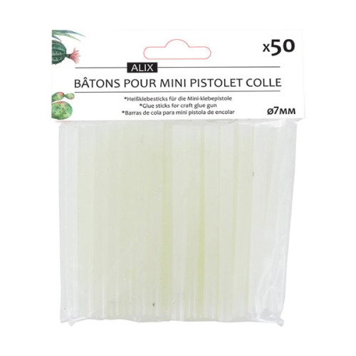 Cléopâtre - Bâtons de Colle Ø7 mm - Lot de 50 - Mini Glue Gun
