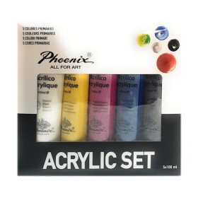 Phoenix - Acrylic Pack - Primary Colours - 5x100ml